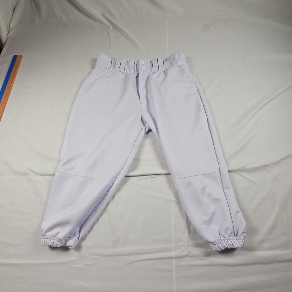 Mens L White Baseball Softball Uniform Pants Athletic Fit by Wilson